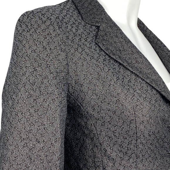 CLUB MONACO Wool Blend Blazer Sz 2 Textured Gray - Picture 7 of 8